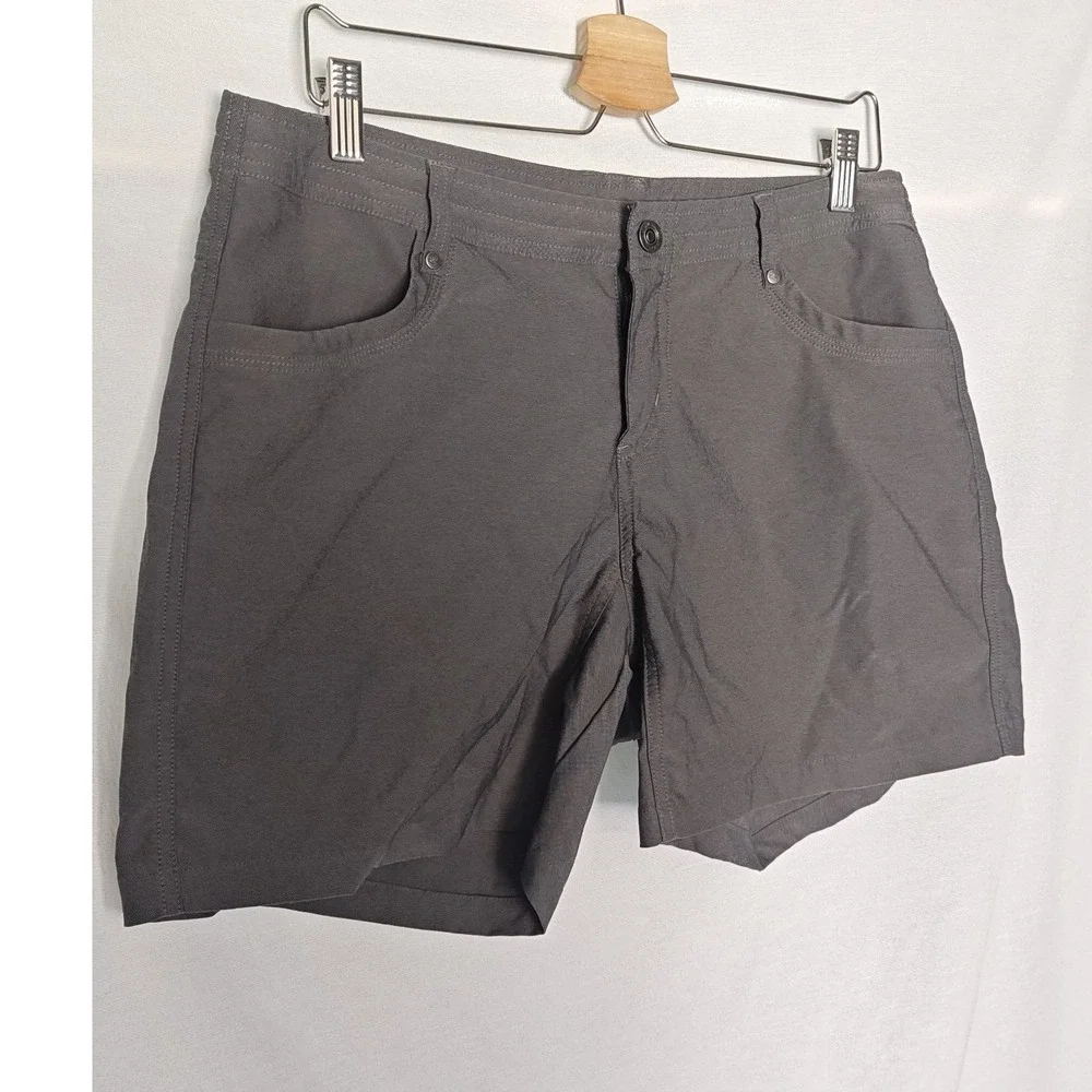 Kuhl Trekr Hiking Shorts 12 Dark Gray Outdoor Stretch Trail Utility 5.5" 6356 - Picture 3 of 9